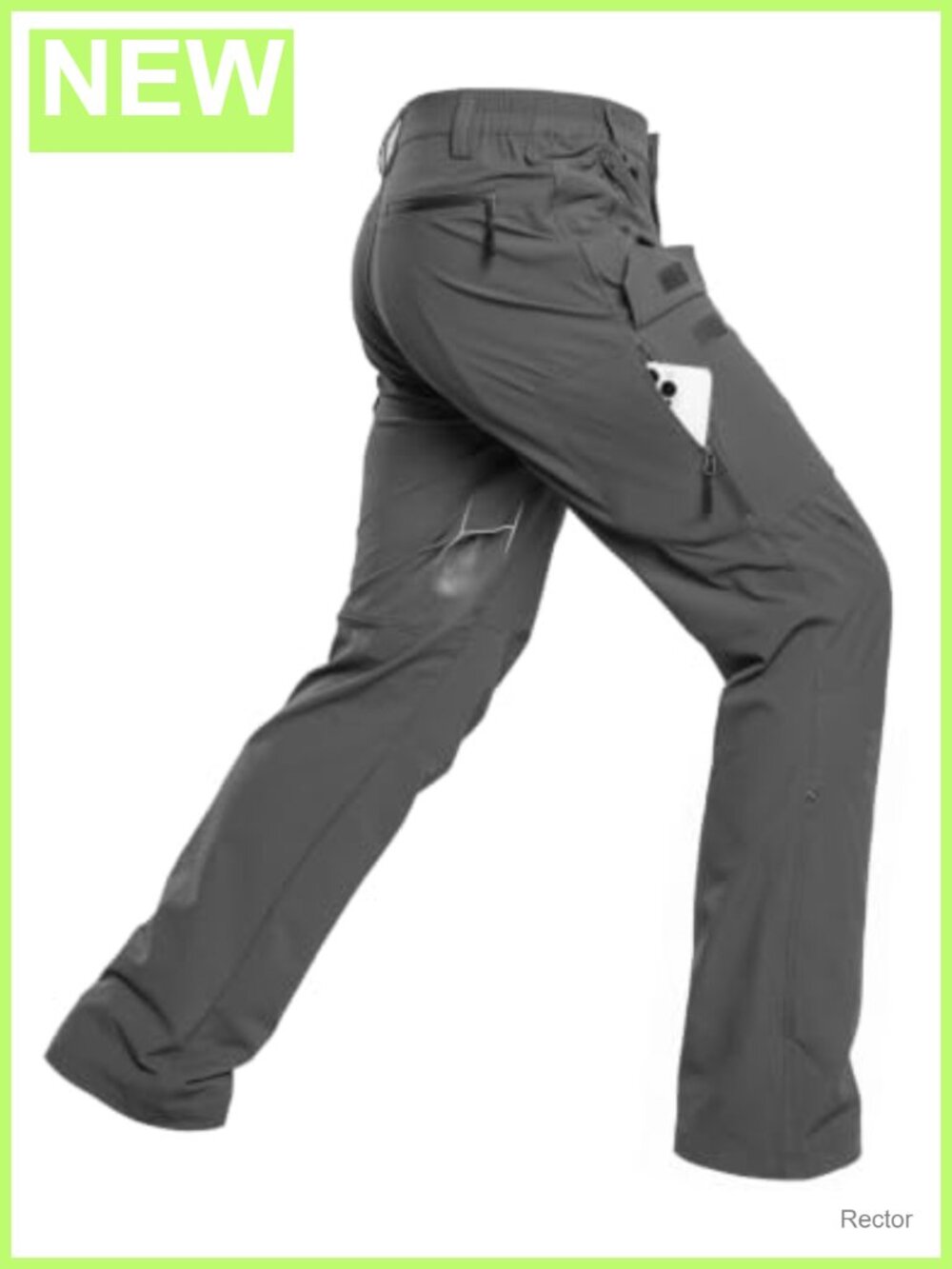 Men's Hiking Pants Lightweight Stretch Water Resistant 6 Pockets Convertible